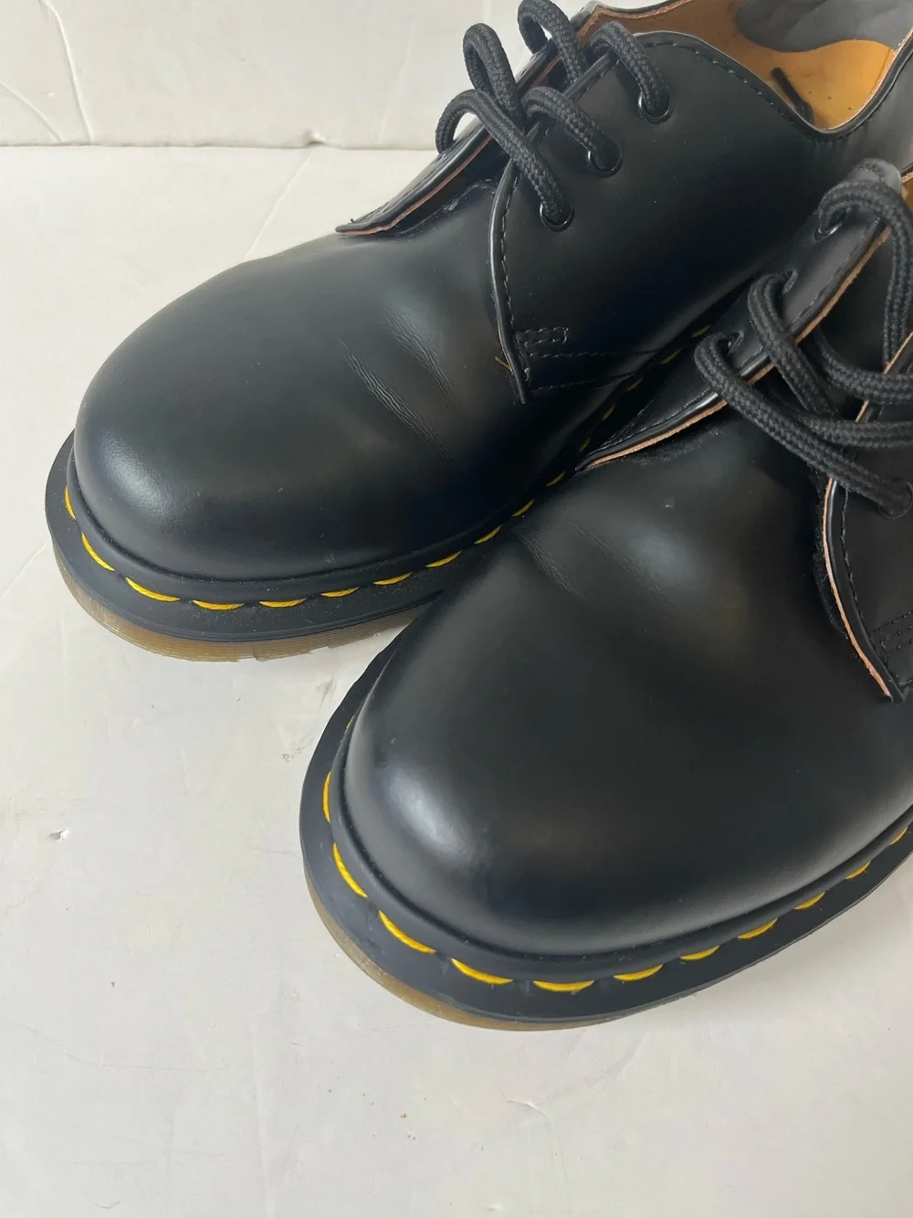 Dr. Martens 1461 hasSmooth Leather Black Leather 3-Eye Derby Oxford shoes M6/W7